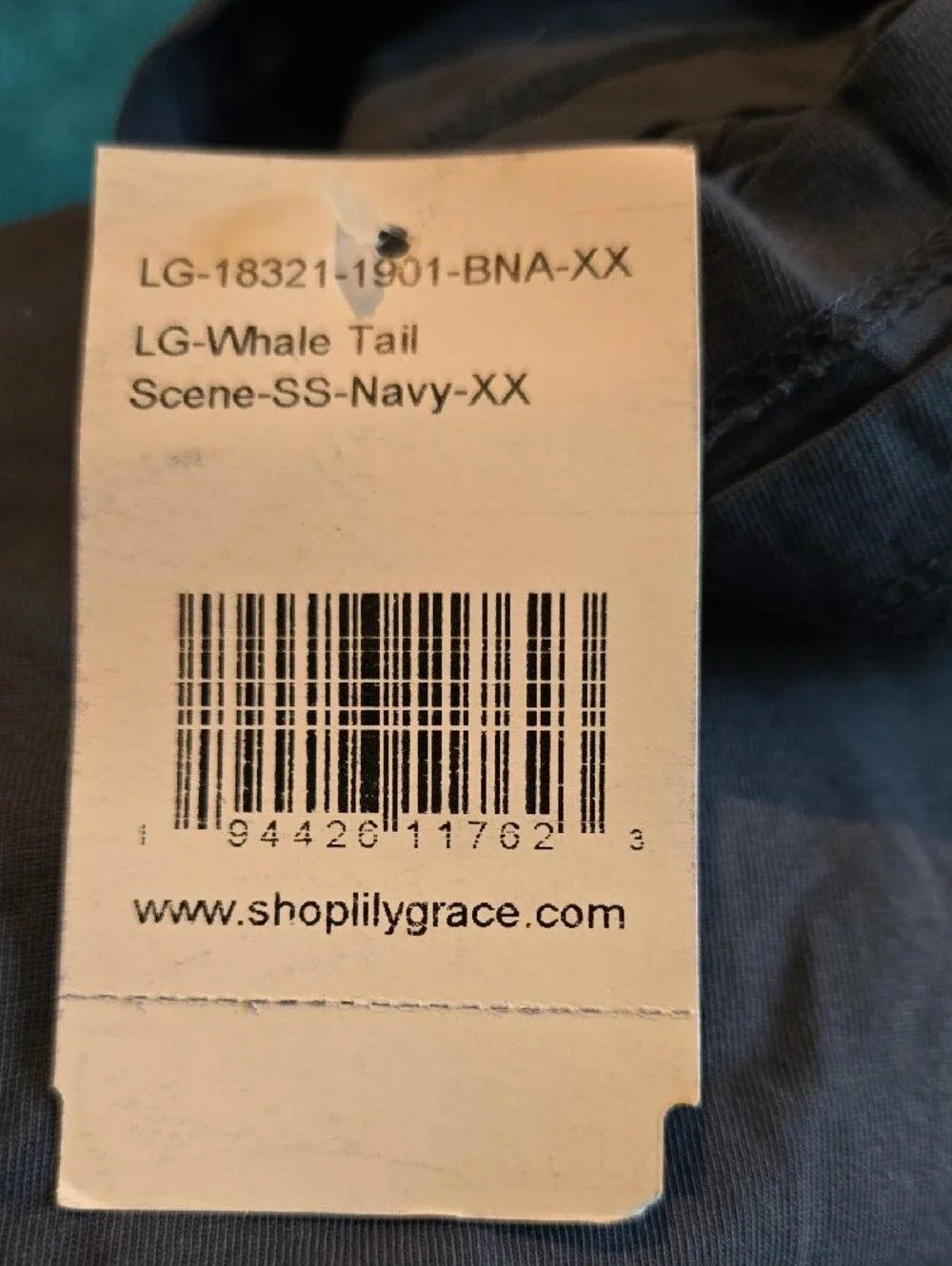 NWT Lily Grace "Whale Tail" Pocket Tee - Picture 5 of 5